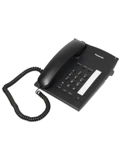 Телефон PANASONIC KX-TS2382RUB, память 10 последних набранных номеров, тональный/импульсный режим, повтор, чёрный