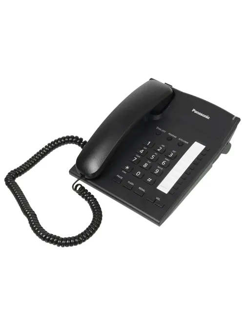 Телефон PANASONIC KX-TS2382RUB, память 10 последних набранных номеров, тональный/импульсный режим, повтор, чёрный