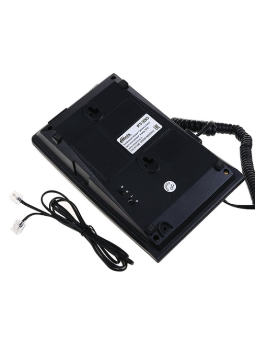 Телефон RITMIX RT-330 black, быстрый набор 3 номеров, мелодия удержания, черный, 15118350