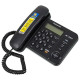 Телефон PANASONIC KX-TS2358RUB, черный, память 50 номеров, АОН, спикерфон, ЖК дисплей с часами, тональный / импульсный режим