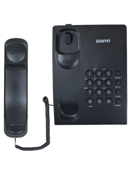 Телефон проводной SANYO RA-S204B, тональный / импульсный режим, повтор, чёрный
