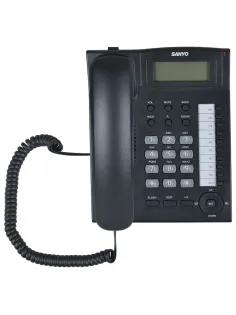 Телефон SANYO RA-S517B, спикерфон, память 30 номеров, тональный / импульсный режим, черный