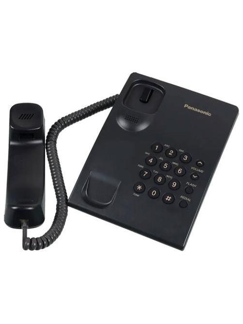 Телефон PANASONIC KX-TS2350RUB, черный, повторный набор, тональный/импульсный режим