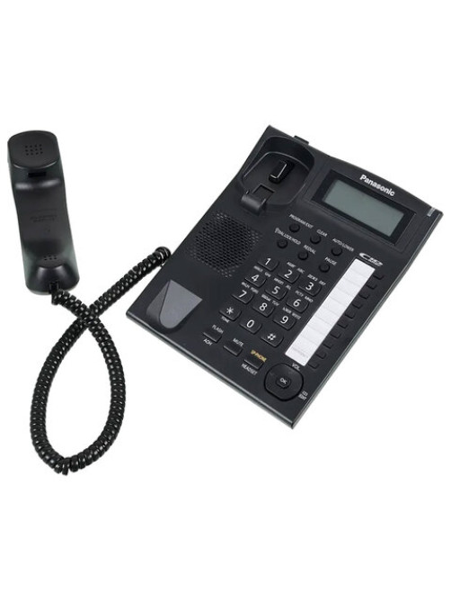 Телефон PANASONIC KX-TS2388RUB, АОН, спикерфон, память 50 номеров в справочнике, тональный/импульсный режим, чёрный