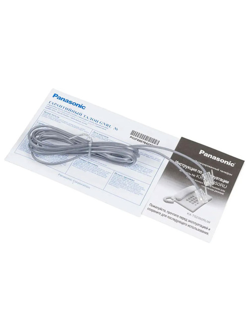 Телефон PANASONIC KX-TS2350RUW, белый, повторный набор, тональный / импульсный режим