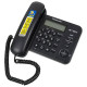 Телефон PANASONIC KX-TS2356RUB, черный, память 50 номеров, АОН, ЖК-дисплей с часами, тональный / импульсный режим