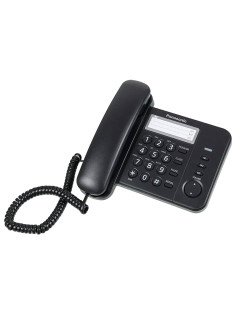 Телефон PANASONIC KX-TS2352RUB, черный, память 3 номера, повторный набор, тональный / импульсный режим, индикатор вызова