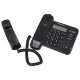 Телефон PANASONIC KX-TS2356RUB, черный, память 50 номеров, АОН, ЖК-дисплей с часами, тональный / импульсный режим