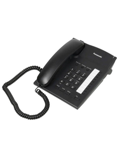 Телефон PANASONIC KX-TS2382RUB, память 10 последних набранных номеров, тональный/импульсный режим, повтор, чёрный