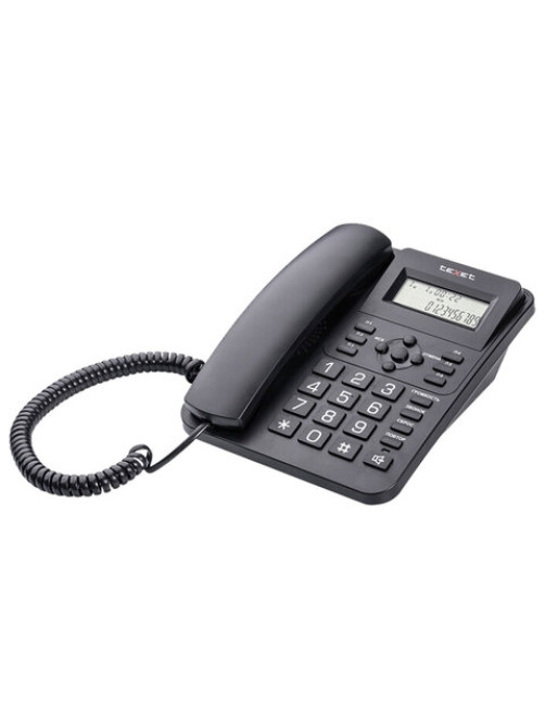 Телефон TEXET TX-264, АОН, спикерфон, тональный / импульсный режим, часы / будильник, SOS, повтор, черный, 127218