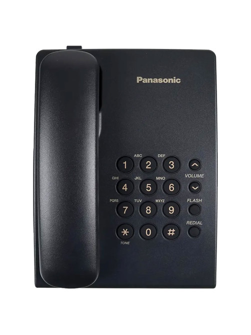 Телефон PANASONIC KX-TS2350RUB, черный, повторный набор, тональный/импульсный режим