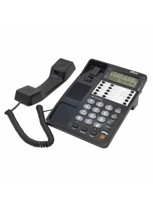 Телефон RITMIX RT-495 black, АОН, спикерфон, память 60 номеров, тональный / импульсный режим, черный, 80002152