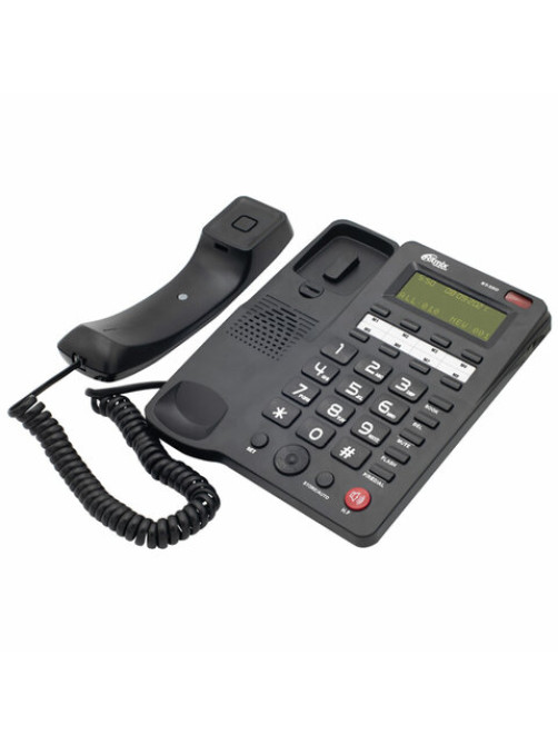 Телефон RITMIX RT-550 black, АОН, спикерфон, память 100 номеров, тональный / импульсный режим, черный, 80001483