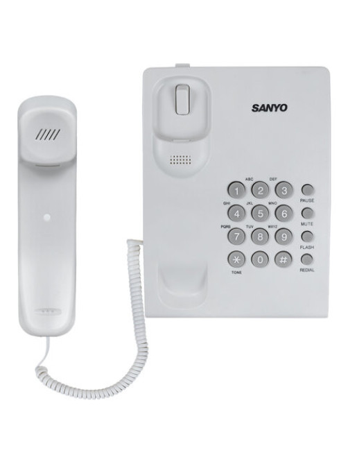 Телефон проводной SANYO RA-S204W, тональный / импульсный режим, повтор, белый