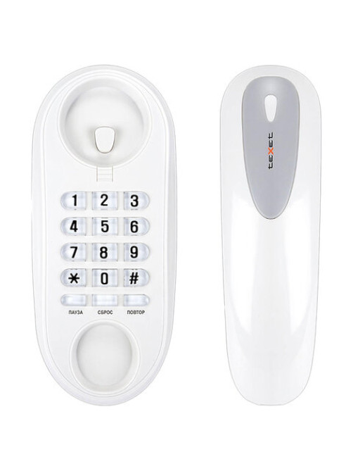Телефон TEXET TX-236, тональный / импульсный режим, повтор, серый, 125840