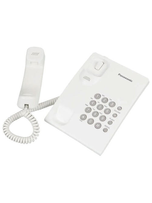 Телефон PANASONIC KX-TS2350RUW, белый, повторный набор, тональный / импульсный режим