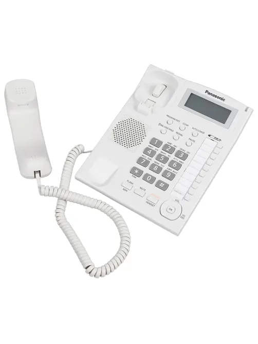 Телефон PANASONIC KX-TS2388RUW, АОН, спикерфон, память 50 номеров в справочнике, тональный/импульсный режим, белый