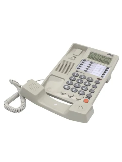 Телефон RITMIX RT-495 white, АОН, спикерфон, память 60 номеров, тональный / импульсный режим, белый, 80002153