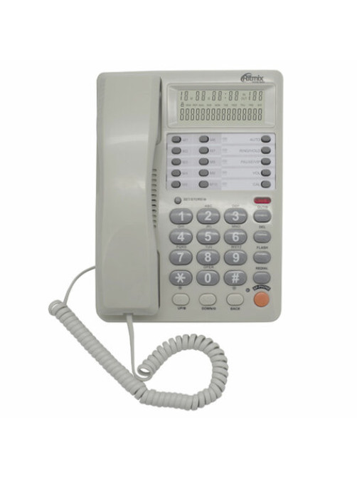 Телефон RITMIX RT-495 white, АОН, спикерфон, память 60 номеров, тональный / импульсный режим, белый, 80002153