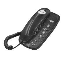 Телефон TEXET TX-238, световая индикация звонка, тональный / импульсный режим, повтор, черный, 126898