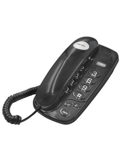 Телефон TEXET TX-238, световая индикация звонка, тональный / импульсный режим, повтор, черный, 126898