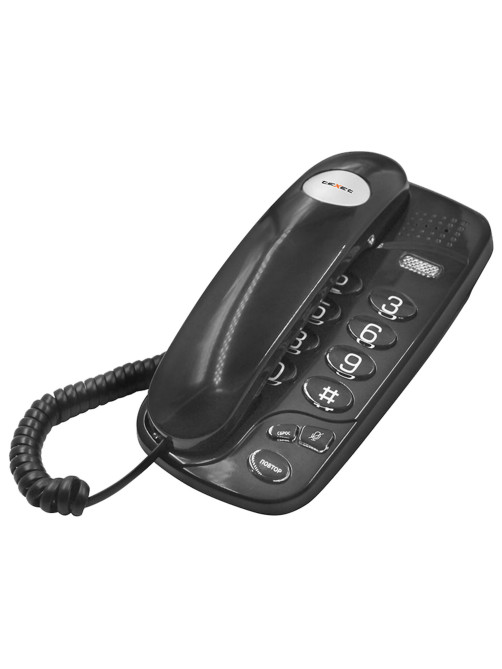 Телефон TEXET TX-238, световая индикация звонка, тональный / импульсный режим, повтор, черный, 126898