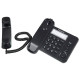 Телефон PANASONIC KX-TS2352RUB, черный, память 3 номера, повторный набор, тональный / импульсный режим, индикатор вызова