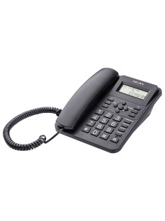 Телефон TEXET TX-264, АОН, спикерфон, тональный / импульсный режим, часы / будильник, SOS, повтор, черный, 127218