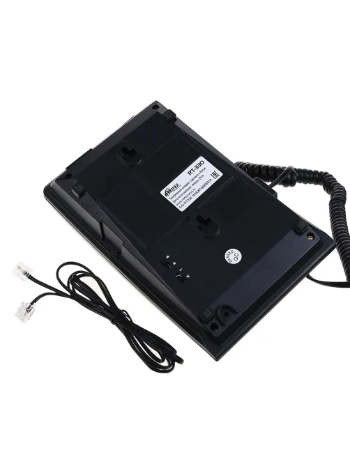 Телефон RITMIX RT-330 black, быстрый набор 3 номеров, мелодия удержания, черный, 15118350