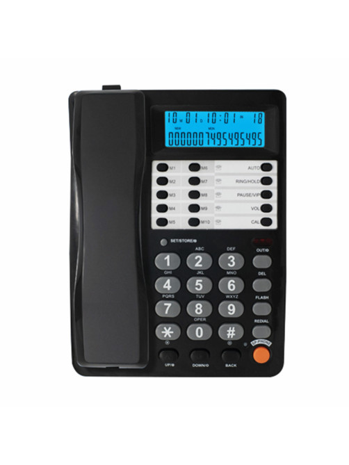 Телефон RITMIX RT-495 black, АОН, спикерфон, память 60 номеров, тональный / импульсный режим, черный, 80002152