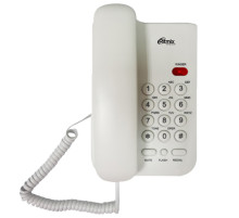Телефон RITMIX RT-311 white, световая индикация звонка, тональный / импульсный режим, повтор, белый, 80002232