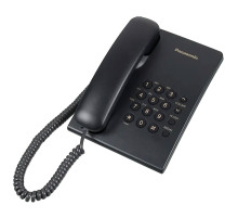 Телефон PANASONIC KX-TS2350RUB, черный, повторный набор, тональный/импульсный режим