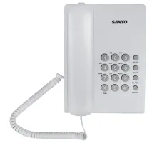 Телефон проводной SANYO RA-S204W, тональный / импульсный режим, повтор, белый