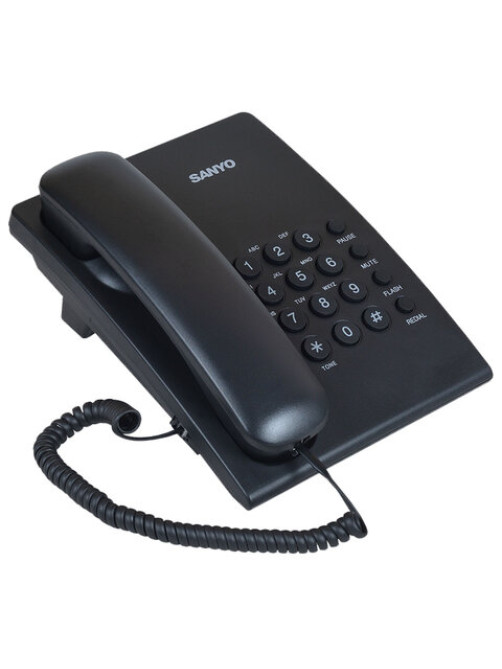 Телефон проводной SANYO RA-S204B, тональный / импульсный режим, повтор, чёрный