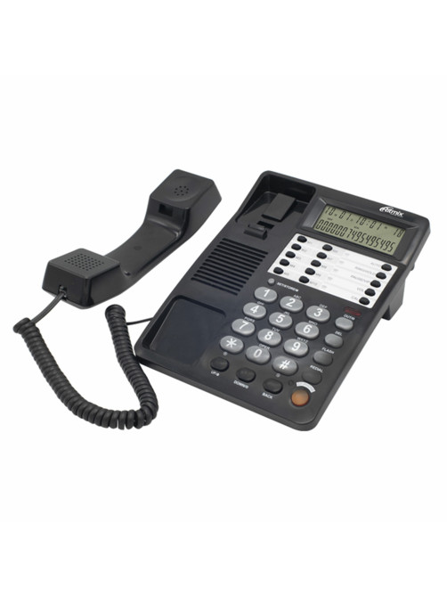Телефон RITMIX RT-495 black, АОН, спикерфон, память 60 номеров, тональный / импульсный режим, черный, 80002152