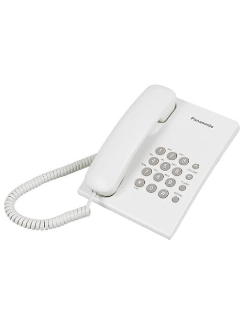 Телефон PANASONIC KX-TS2350RUW, белый, повторный набор, тональный / импульсный режим