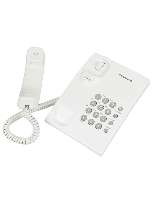 Телефон PANASONIC KX-TS2350RUW, белый, повторный набор, тональный / импульсный режим