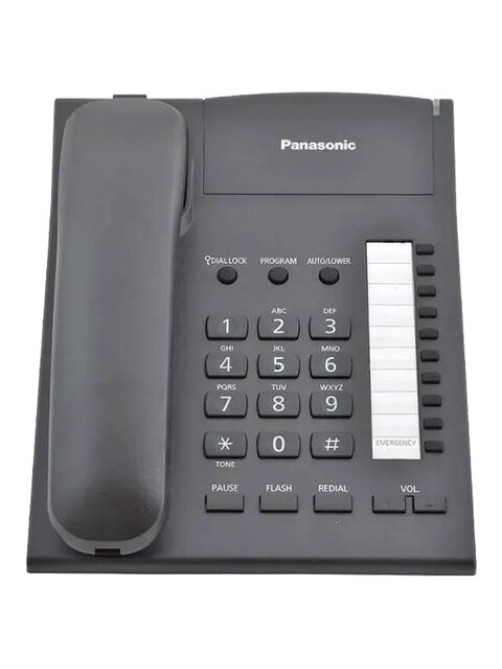 Телефон PANASONIC KX-TS2382RUB, память 10 последних набранных номеров, тональный/импульсный режим, повтор, чёрный