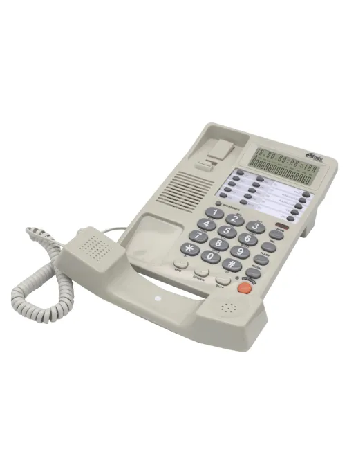 Телефон RITMIX RT-495 white, АОН, спикерфон, память 60 номеров, тональный / импульсный режим, белый, 80002153