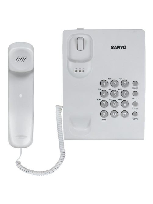 Телефон проводной SANYO RA-S204W, тональный / импульсный режим, повтор, белый