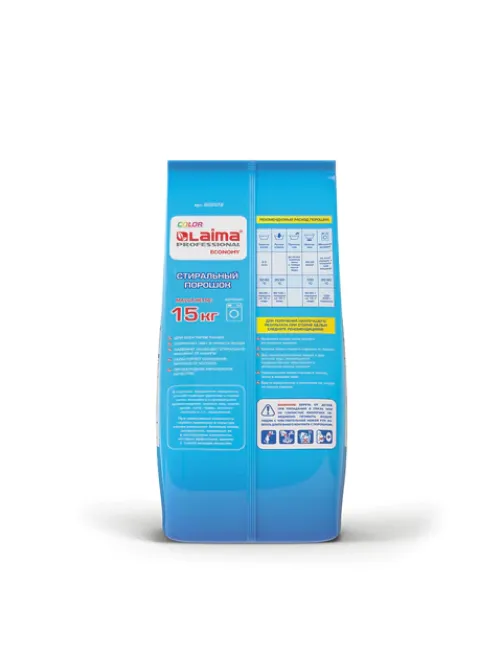 Стиральный порошок автомат 15 кг LAIMA PROFESSIONAL Color, для всех типов тканей, 605572