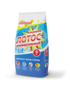 Стиральный порошок для всех типов стирки 9 кг ЛЮБАША, для всех типов тканей, 605571