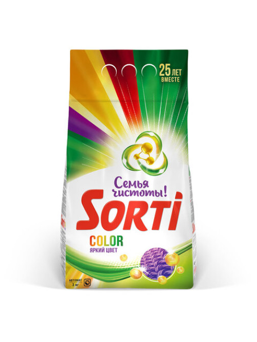 Стиральный порошок-автомат 3 кг, SORTI (Сорти) 