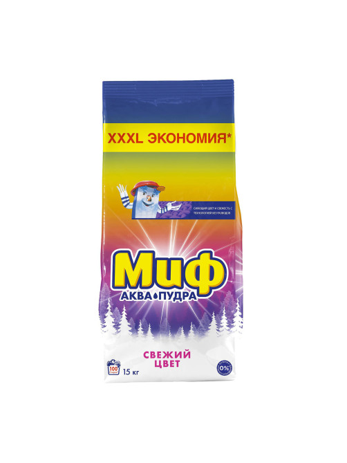 Стиральный порошок-автомат 15 кг, МИФ, 100 стирок, 80769432