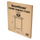 Столик-поднос BOOMHOUSE (БУМХАУС) CT-003 кофейный (ширина 47, высота 51 см), металл, белый, 641939