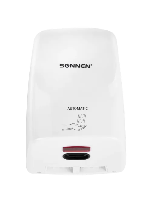 Сушилка ВЫСОКОСКОРОСТНАЯ для рук SONNEN HD-FL-2009, 1200 Вт, пластиковый корпус, белая, 607959