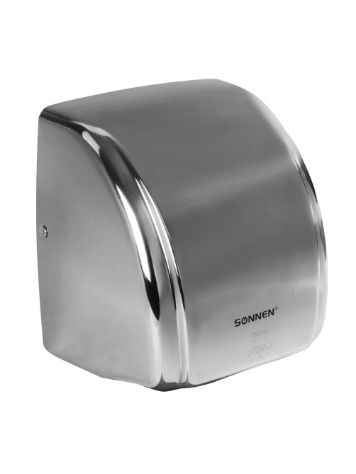 Сушилка для рук SONNEN HD-230S, 2100 Вт, нержавеющая сталь, антивандальная, хром, 604195