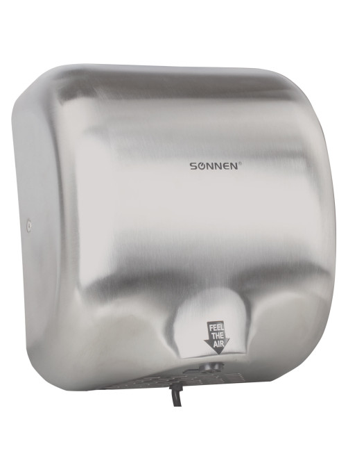 Сушилка для рук SONNEN HD-999, 1800 Вт, нержавеющая сталь, антивандальная, хром, 604746