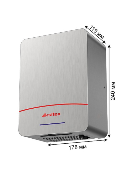 Cушилка для рук KSITEX М-1100АС Turbo, 1100 Вт, бесщеточная, металлическая, M-1100 AC