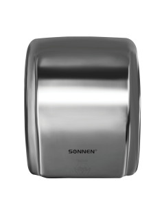 Сушилка для рук SONNEN HD-230S, 2100 Вт, нержавеющая сталь, антивандальная, хром, 604195